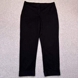 J. Jill Pants Womens Small Black Pull-On Bi-Stretch Cuffed High Rise Career